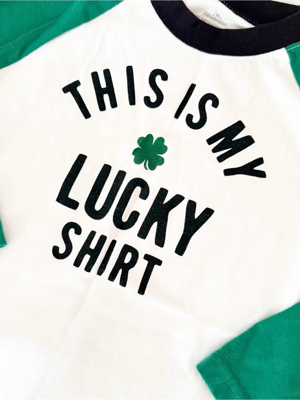 Way to Celebrate! Kids 4T St. Patrick's Day Kids Pajama Set White Green